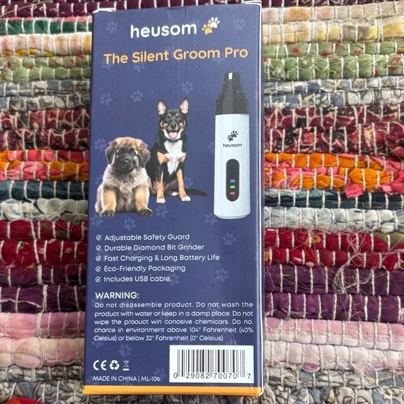 Silent Groom Pro Dog Nail Grinder - White and Black - Picture 2 of 3